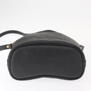 Christian Dior Honeycomb Canvas Shoulder Bag PVC Black Gold Auth 161139-5