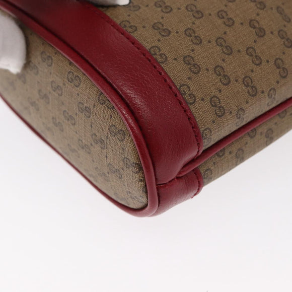 GUCCI Micro GG Supreme Doraemon Shoulder Bag PVC Beige Gold 647801 Auth 161141SM