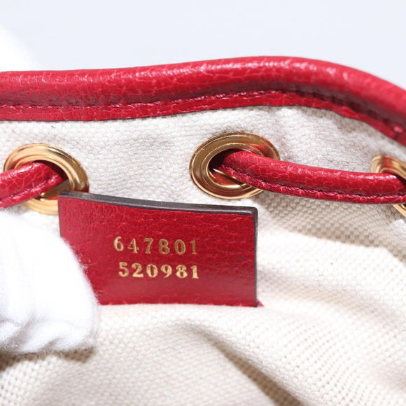 GUCCI Micro GG Supreme Doraemon Shoulder Bag PVC Beige Gold 647801 Auth 161141SM