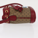 GUCCI Micro GG Supreme Doraemon Shoulder Bag PVC Beige Gold 647801 Auth 161141SM-5