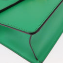 GUCCI Silvi Sherry Line Hand Bag Leather 2way Green Gold 470270 Auth 161142M-15