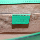 GUCCI Silvi Sherry Line Hand Bag Leather 2way Green Gold 470270 Auth 161142M-21