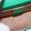 GUCCI Silvi Sherry Line Hand Bag Leather 2way Green Gold 470270 Auth 161142M-10