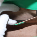 GUCCI Silvi Sherry Line Hand Bag Leather 2way Green Gold 470270 Auth 161142M-24