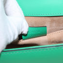 GUCCI Silvi Sherry Line Hand Bag Leather 2way Green Gold 470270 Auth 161142M-11