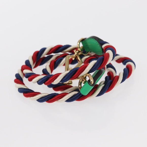 GUCCI Silvi Sherry Line Hand Bag Leather 2way Green Gold 470270 Auth 161142M