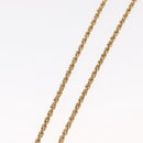 Christian Dior Pearl Emblem Necklace metal Gold Tone Auth 161155V-14