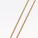 Christian Dior Pearl Emblem Necklace metal Gold Tone Auth 161155V-15