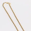 Christian Dior Pearl Emblem Necklace metal Gold Tone Auth 161155V-9