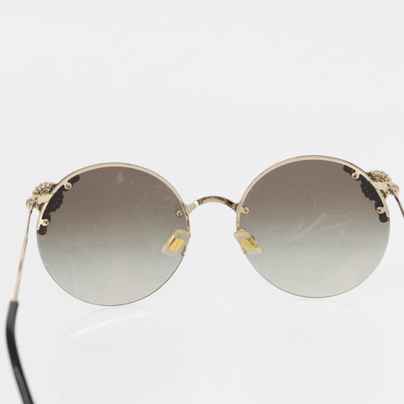 Miu Miu Sunglasses metal Gold Tone Auth 161156