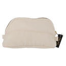 CELINE Circle Pouch Nylon Handkerchief Set White Gold Auth 161157-3
