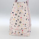 CHANEL Choco Bar Tote Bag Canvas Pink Gold CC Auth 161158-5