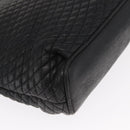 BALLY Chain Shoulder Bag Leather Black Gold Auth 161159-9