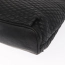 BALLY Chain Shoulder Bag Leather Black Gold Auth 161159-16