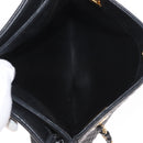 BALLY Chain Shoulder Bag Leather Black Gold Auth 161159-21