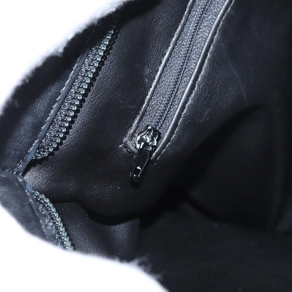 BALLY Chain Shoulder Bag Leather Black Gold Auth 161159