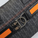Christian Dior Trotter Canvas Flight line Hand Bag Gray Silver Auth 161160-18