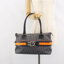 Christian Dior Trotter Canvas Flight line Hand Bag Gray Silver Auth 161160-23