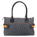 Christian Dior Trotter Canvas Flight line Hand Bag Gray Silver Auth 161160-2