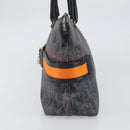 Christian Dior Trotter Canvas Flight line Hand Bag Gray Silver Auth 161160-4