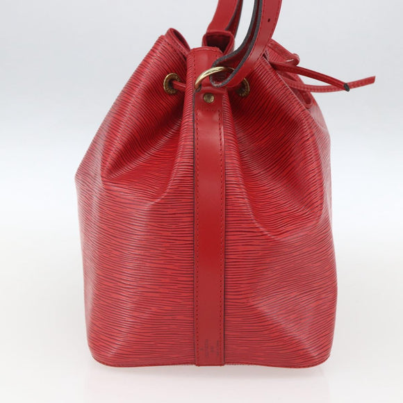 LOUIS VUITTON Epi Petit Noe Shoulder Bag Red M44107 LV Auth 161161