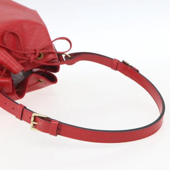 LOUIS VUITTON Epi Petit Noe Shoulder Bag Red M44107 LV Auth 161161