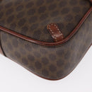 CELINE Macadam Canvas Shoulder Bag PVC Leather Brown Gold Auth 161163-14