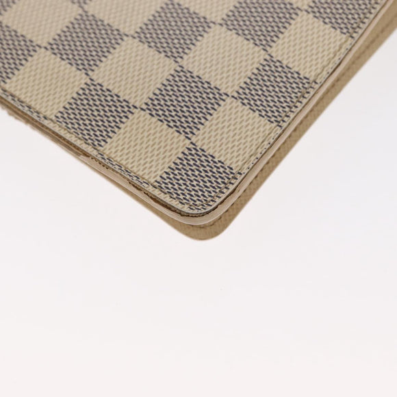LOUIS VUITTON Damier Azur Agenda MM Day Planner Cover R20707 LV Auth 161167