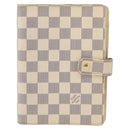 LOUIS VUITTON Damier Azur Agenda MM Day Planner Cover R20707 LV Auth 161167-13