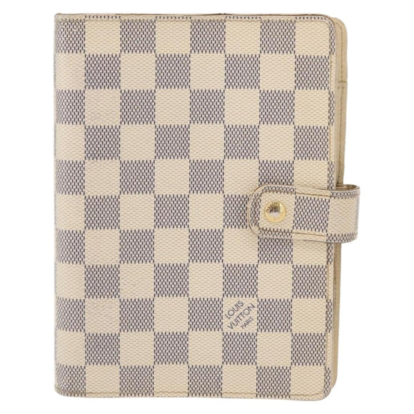 LOUIS VUITTON Damier Azur Agenda MM Day Planner Cover R20707 LV Auth 161167
