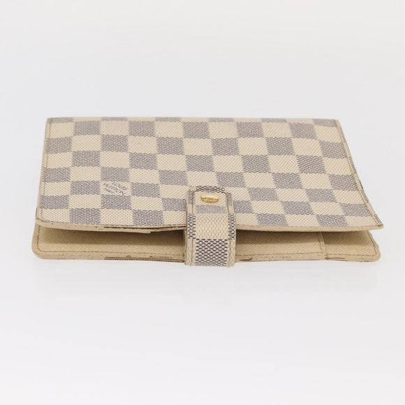 LOUIS VUITTON Damier Azur Agenda MM Day Planner Cover R20707 LV Auth 161167
