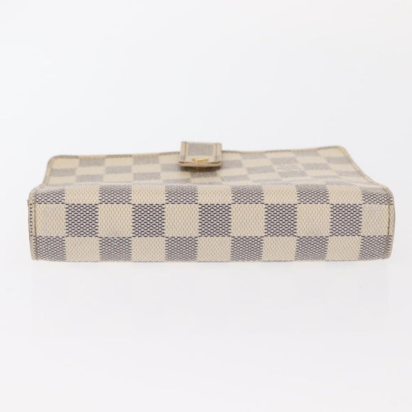 LOUIS VUITTON Damier Azur Agenda MM Day Planner Cover R20707 LV Auth 161167