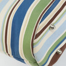 BURBERRY Tote Bag Canvas Blue Silver Auth 161168-16