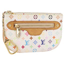 LOUIS VUITTON Monogram Multicolor Pochette MM Pouch White M60028 LV Auth 161170-1