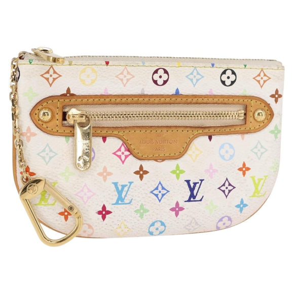 LOUIS VUITTON Monogram Multicolor Pochette MM Pouch White M60028 LV Auth 161170