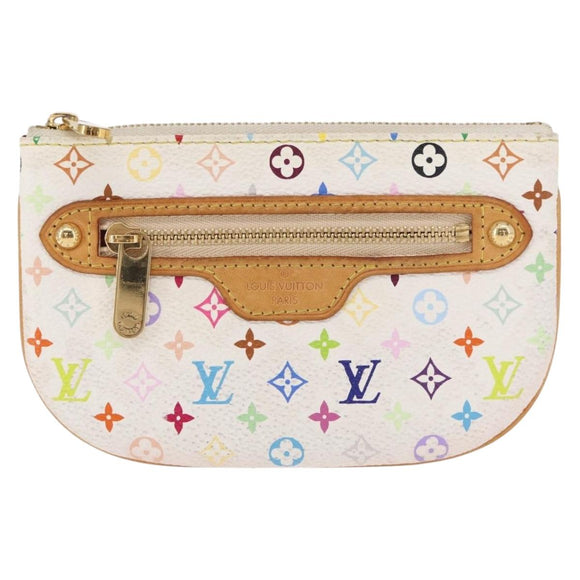 LOUIS VUITTON Monogram Multicolor Pochette MM Pouch White M60028 LV Auth 161170