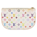 LOUIS VUITTON Monogram Multicolor Pochette MM Pouch White M60028 LV Auth 161170-2