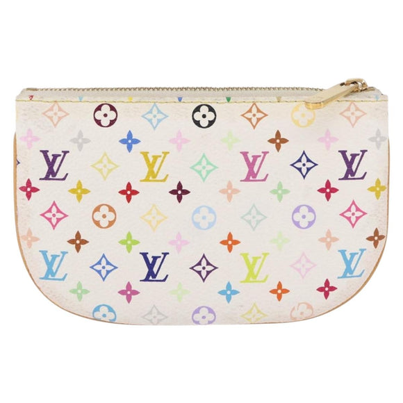 LOUIS VUITTON Monogram Multicolor Pochette MM Pouch White M60028 LV Auth 161170