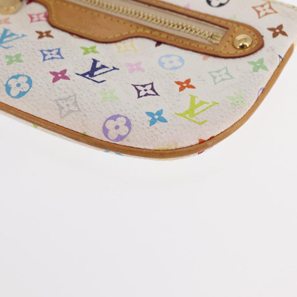 LOUIS VUITTON Monogram Multicolor Pochette MM Pouch White M60028 LV Auth 161170