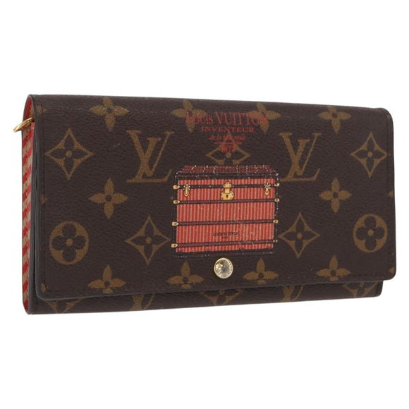 LOUIS VUITTON Monogram Trunk Portefeuille Sarah Long Wallet M60415 Auth 161177