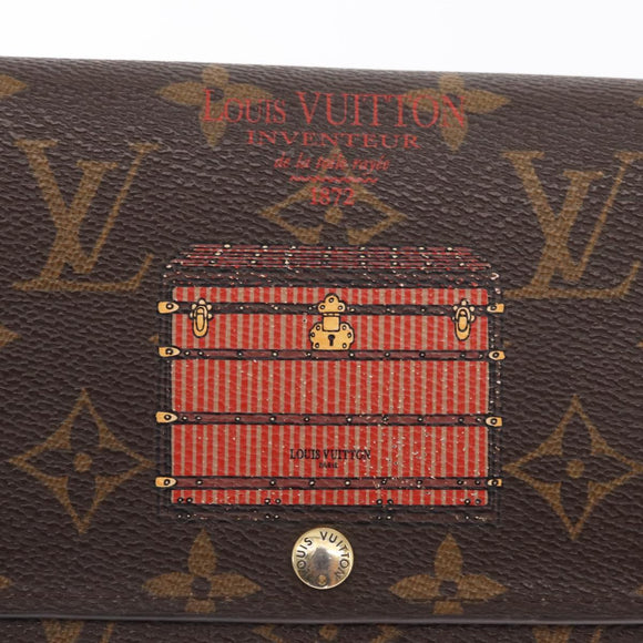 LOUIS VUITTON Monogram Trunk Portefeuille Sarah Long Wallet M60415 Auth 161177