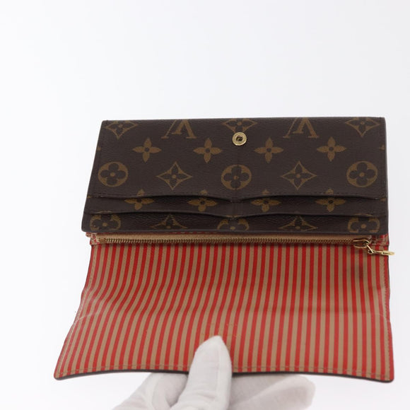 LOUIS VUITTON Monogram Trunk Portefeuille Sarah Long Wallet M60415 Auth 161177