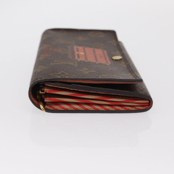 LOUIS VUITTON Monogram Trunk Portefeuille Sarah Long Wallet M60415 Auth 161177