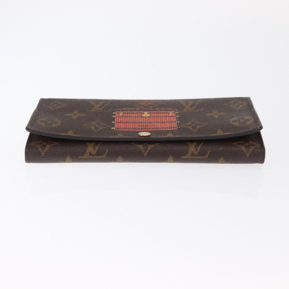 LOUIS VUITTON Monogram Trunk Portefeuille Sarah Long Wallet M60415 Auth 161177