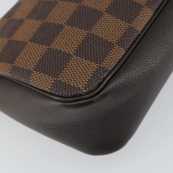 LOUIS VUITTON Damier Ebene Trousse Makeup Pouch N51982 LV Auth 161180V