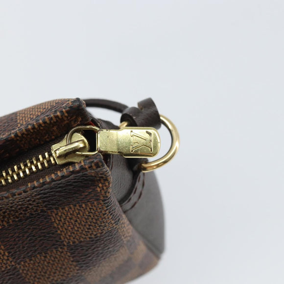 LOUIS VUITTON Damier Ebene Trousse Makeup Pouch N51982 LV Auth 161180V