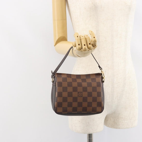LOUIS VUITTON Damier Ebene Trousse Makeup Pouch N51982 LV Auth 161180V