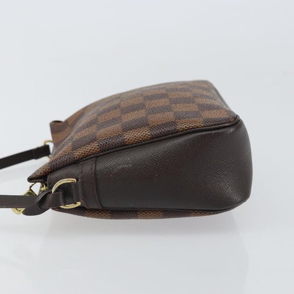 LOUIS VUITTON Damier Ebene Trousse Makeup Pouch N51982 LV Auth 161180V