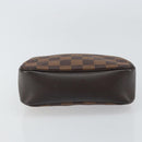 LOUIS VUITTON Damier Ebene Trousse Makeup Pouch N51982 LV Auth 161180V-9