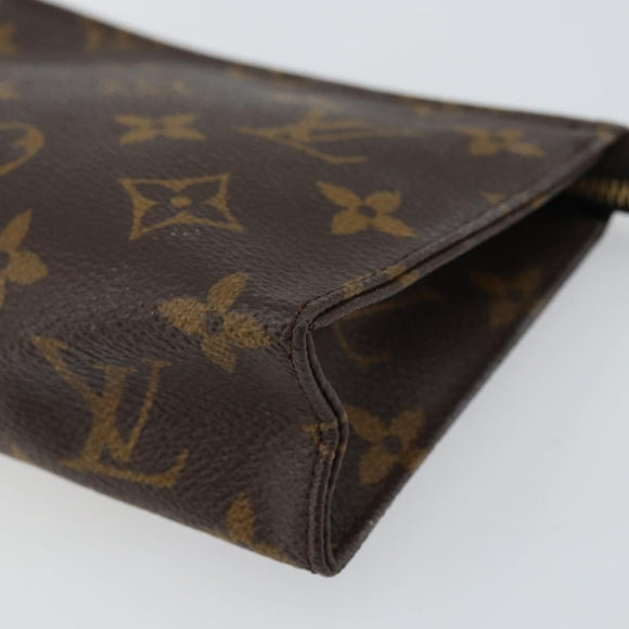 LOUIS VUITTON Monogram Poche Toilette 15 Pouch M47546 LV Auth 161181
